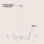 Lustre LED en fer à 6 lumières de 34,75 pouces, par JONATHAN Y