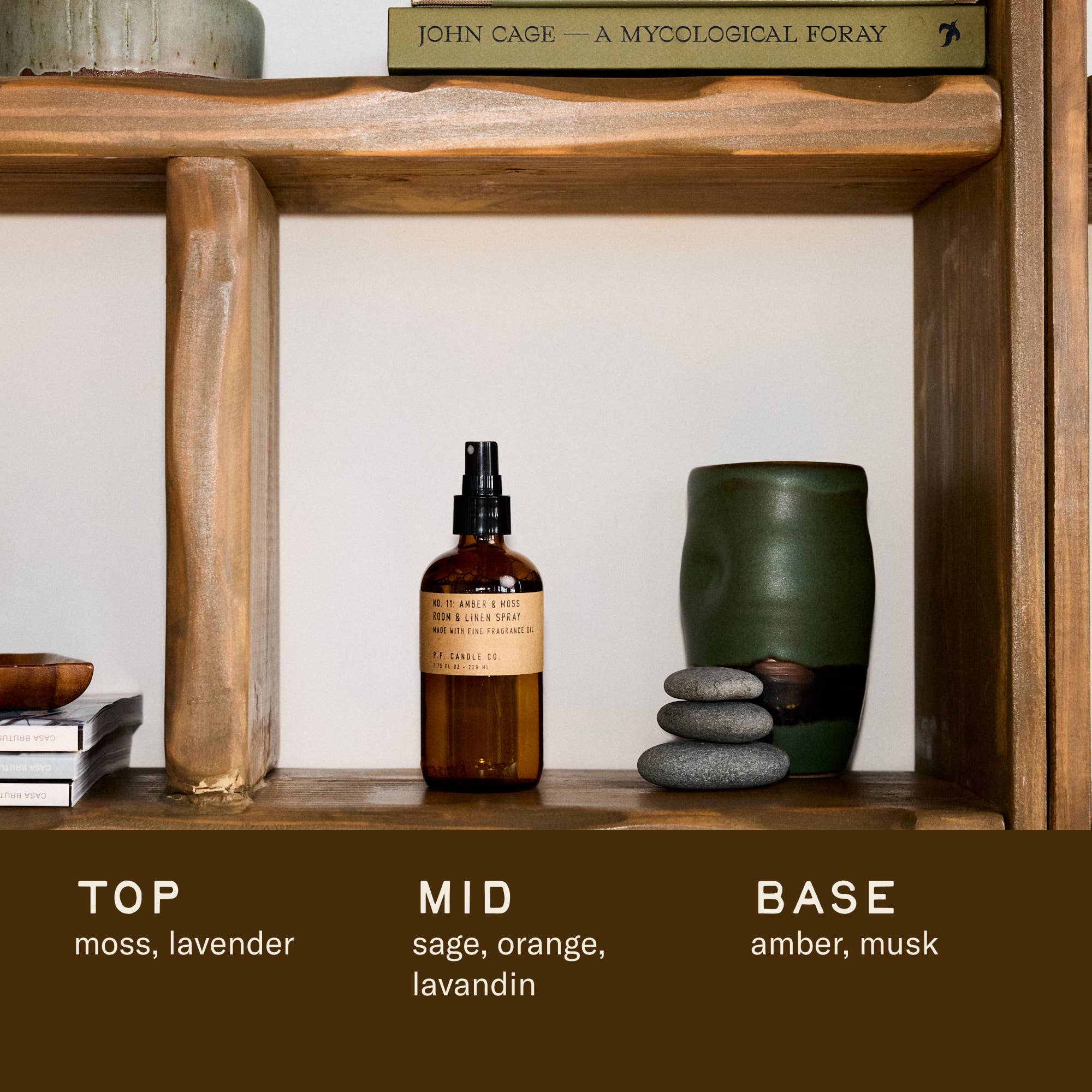 Spray d'ambiance Ambre et Mousse de PF Candle