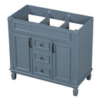 Meuble-lavabo moderne de 91 cm (36 po) avec vasque et armoire à miroir, 2 portes et 2 tiroirs