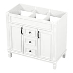 Meuble-lavabo moderne de 91 cm (36 po) avec vasque et armoire à miroir, 2 portes et 2 tiroirs