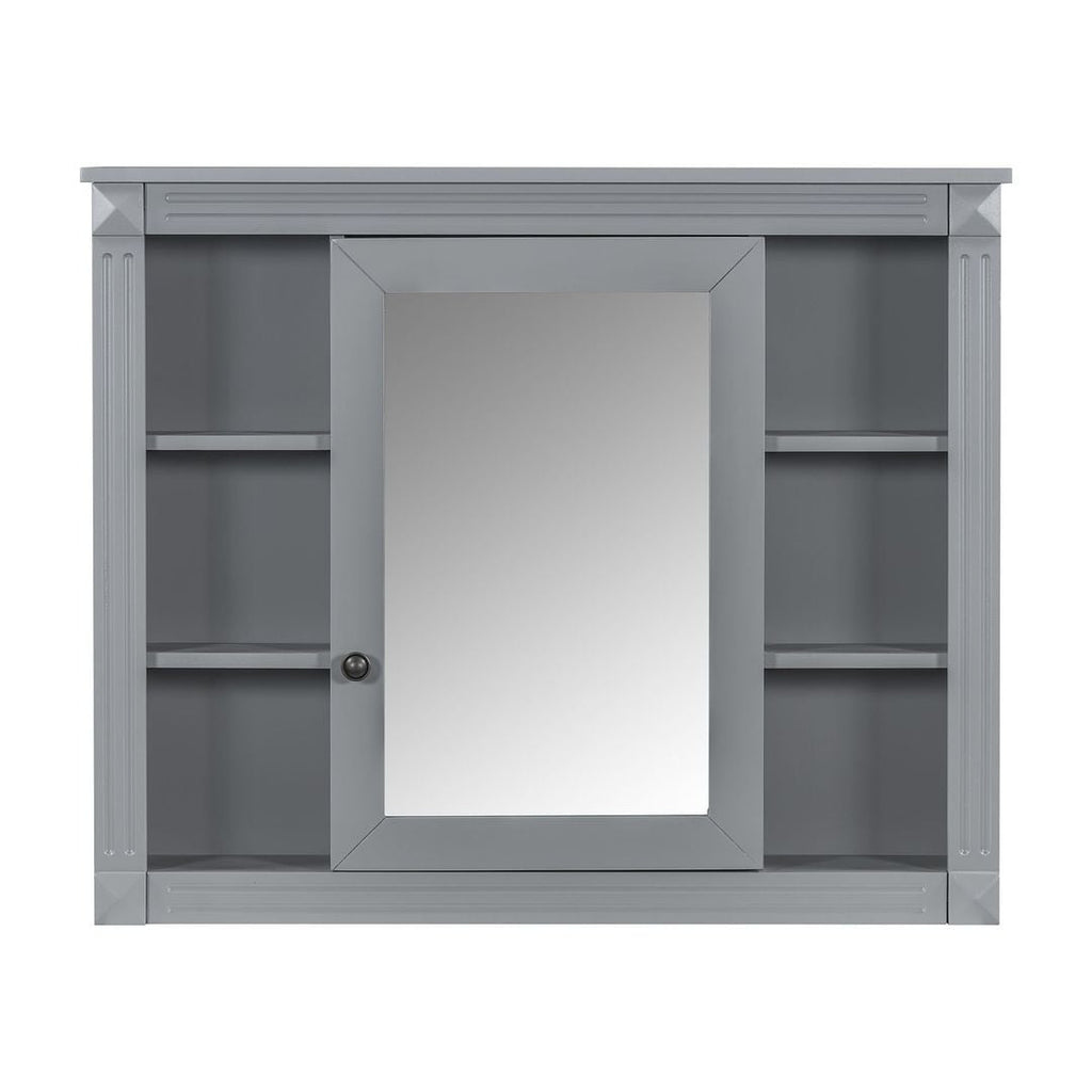 Meuble-lavabo moderne de 91 cm (36 po) avec vasque et armoire à miroir, 2 portes et 2 tiroirs