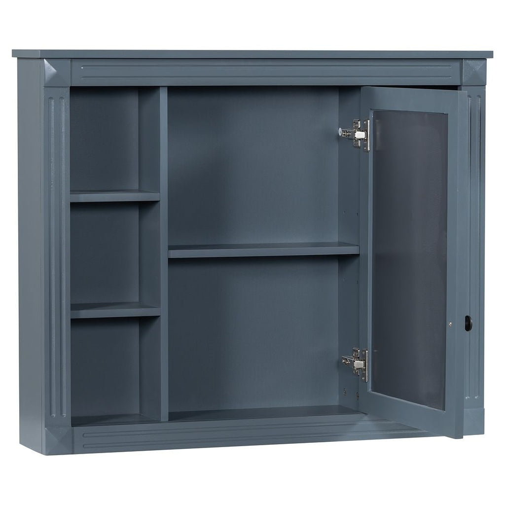Meuble-lavabo moderne de 91 cm (36 po) avec vasque et armoire à miroir, 2 portes et 2 tiroirs