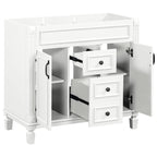 Meuble-lavabo moderne de 91 cm (36 po) avec vasque et armoire à miroir, 2 portes et 2 tiroirs