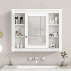 Meuble-lavabo moderne de 91 cm (36 po) avec vasque et armoire à miroir, 2 portes et 2 tiroirs