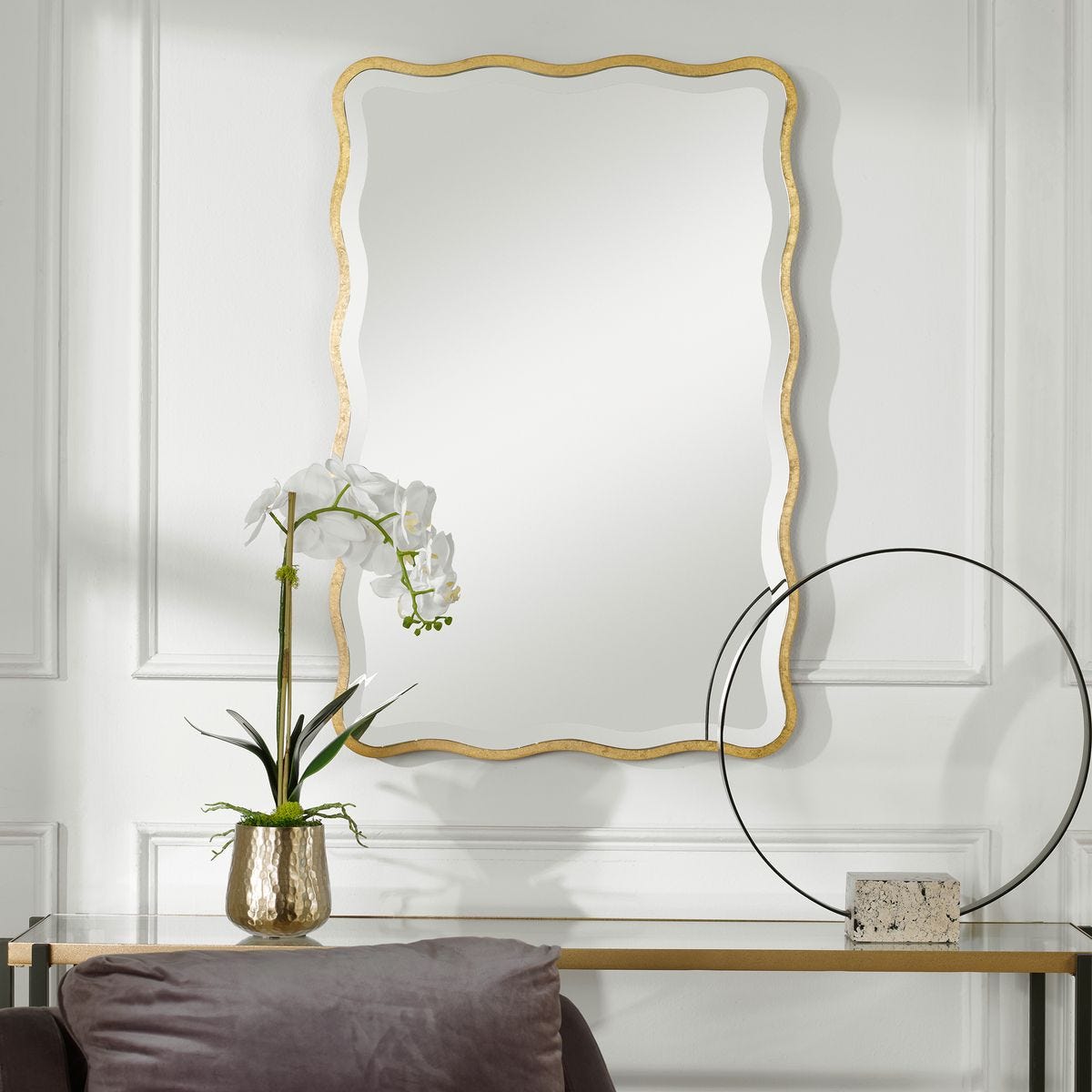Miroir décoratif Anesley doré