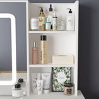 Ensemble coiffeuse de 100 cm de large avec tabouret et miroir.