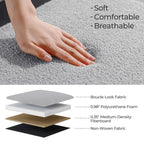 Pouf de rangement en boucle blanche cassée (39,5 cm), pouf de rangement en sherpa, repose-pieds de lit pour salon ou chambre, pieds en bois.