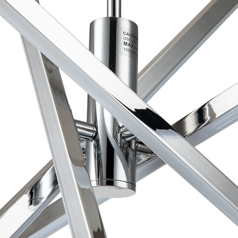 Lustre moderne en aluminium noir et or avec éclairage LED linéaire de type Sputnik, suspension pour salon/salle à manger/cuisine