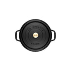 Cocotte ronde Staub de 7 pintes (environ 7,6 litres) en noir mat