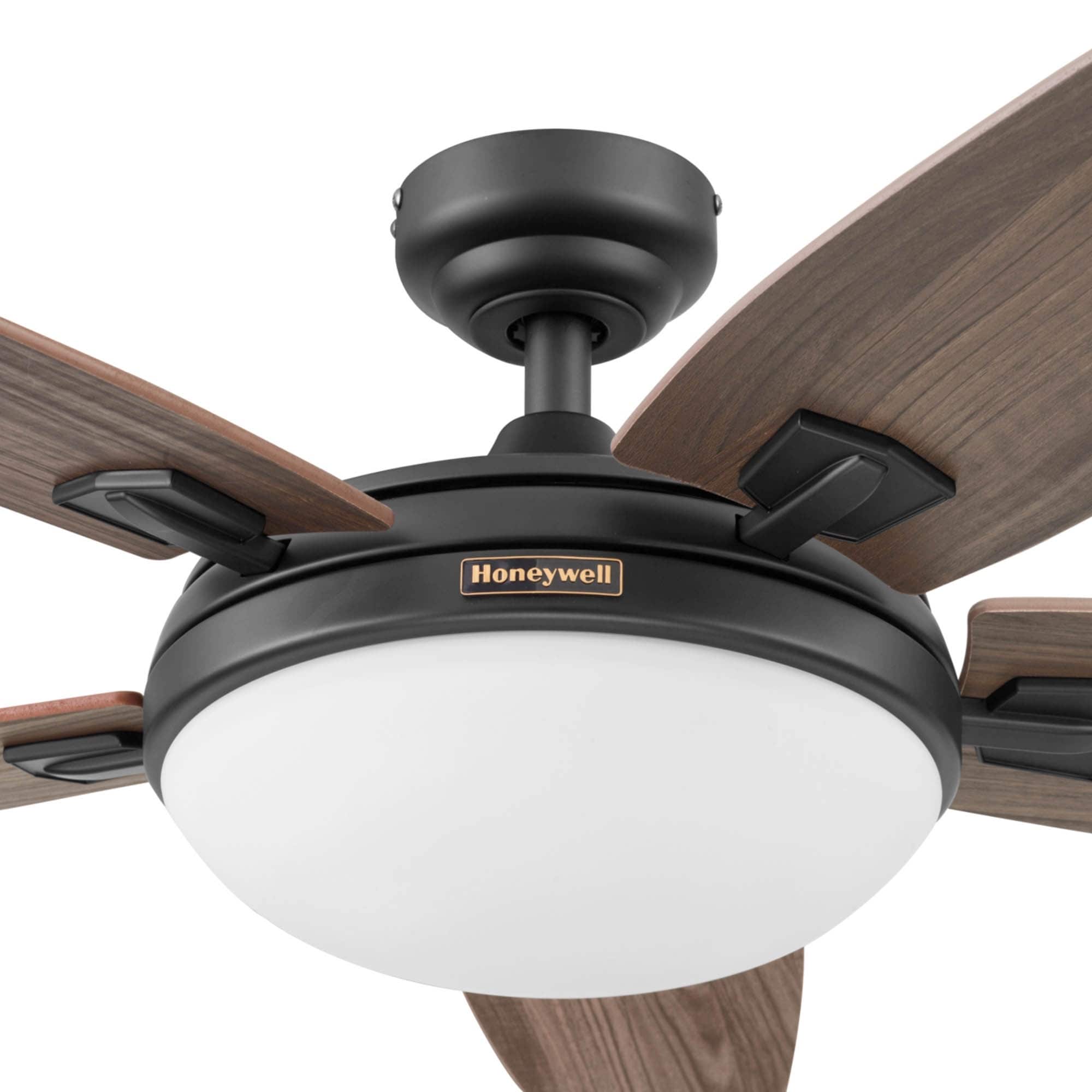 Ventilateur de plafond Honeywell Carmel 48 pouces avec lumière intégrée et télécommande