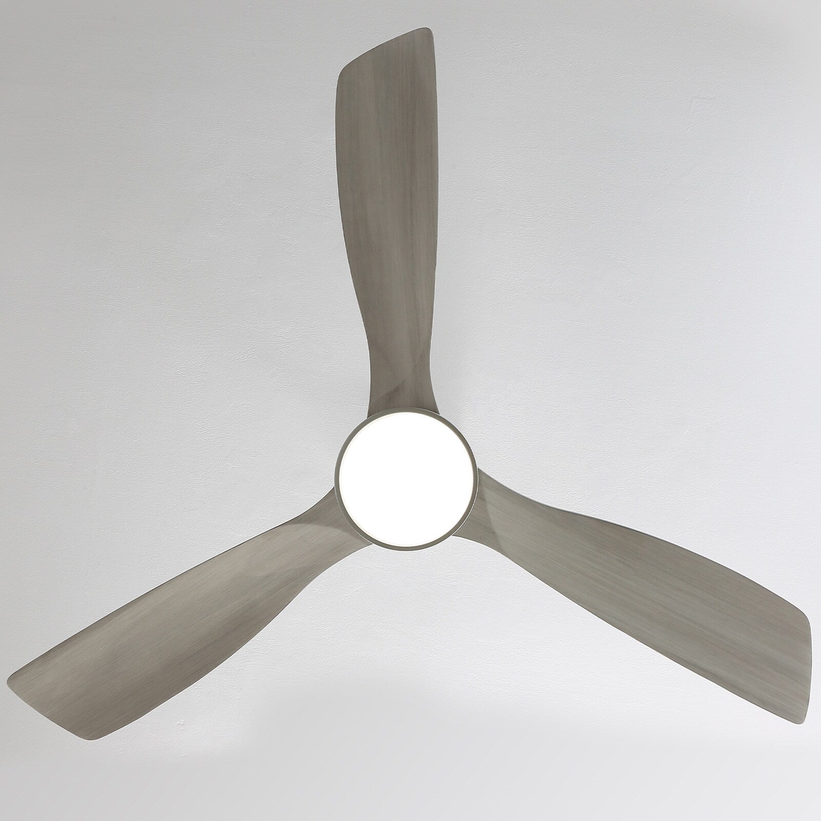 Ventilateur de plafond LED intégré 48 et 52 pouces avec éclairage et télécommande, moteur CC réversible