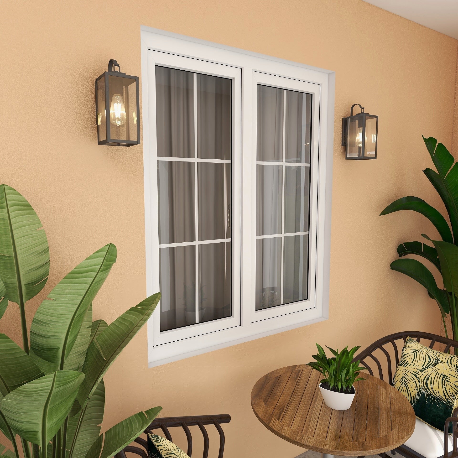 Applique murale extérieure 4PK-1 lumière, noir mat - 5 x 6,7 x 13,78