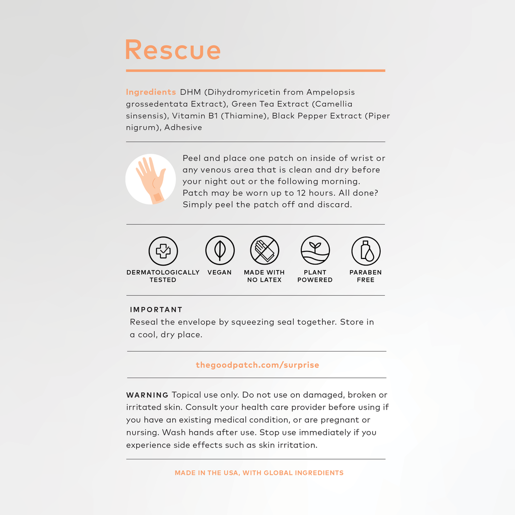 Patch de bien-être portable Rescue