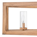 Suspension linéaire industrielle moderne du milieu du siècle à 5 lumières pour îlot de cuisine, lustre vintage rectangulaire en verre