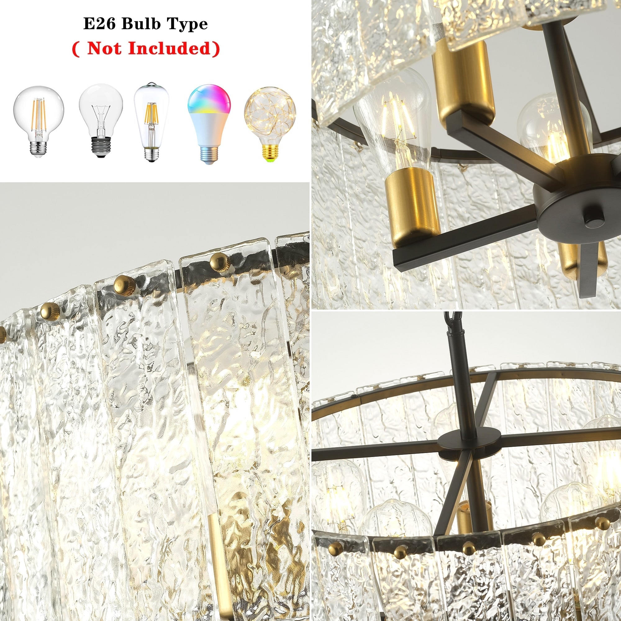 Lustre moderne rond à 5 lumières, style tambour, plafonnier semi-encastré classique, suspension pour îlot de cuisine ou salle à manger