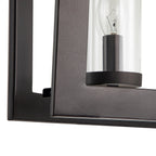 Lustre linéaire industriel moderne à 5 lumières pour salle à manger, style campagnard, cylindre en verre transparent, luminaires pour îlot de cuisine