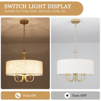 Plafonnier semi-encastré moderne à 5 lumières pour salle à manger, chambres et salon - Non applicable