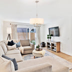 Plafonnier semi-encastré moderne à 5 lumières pour salle à manger, chambres et salon - Non applicable