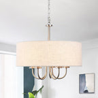 Plafonnier semi-encastré moderne à 5 lumières pour salle à manger, chambres et salon - Non applicable