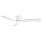 Ventilateur de plafond encastré noir/blanc de 52 pouces avec télécommande et éclairage LED (3 pales)