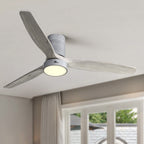 Ventilateur de plafond encastré de style campagnard de 132 cm (52 ​​pouces) avec lumière et télécommande, moteur CC réversible