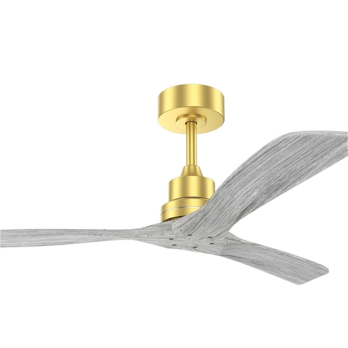 Ventilateur de plafond moderne de 132 cm (52 ​​pouces) en bois massif et ABS avec télécommande (sans éclairage), 6 vitesses de ventilation et flux d'air réversible.