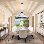 Lustre rond de 54 pouces en forme de roue de chariot avec 24 lumières