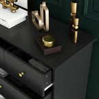 Commode double de 55,1 cm de large avec tiroirs de rangement