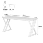 Bureau d'ordinateur robuste de 55 pouces, bureau de bureau