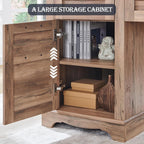 Bureau d'angle en bois style ferme, 60 pouces, pour ordinateur