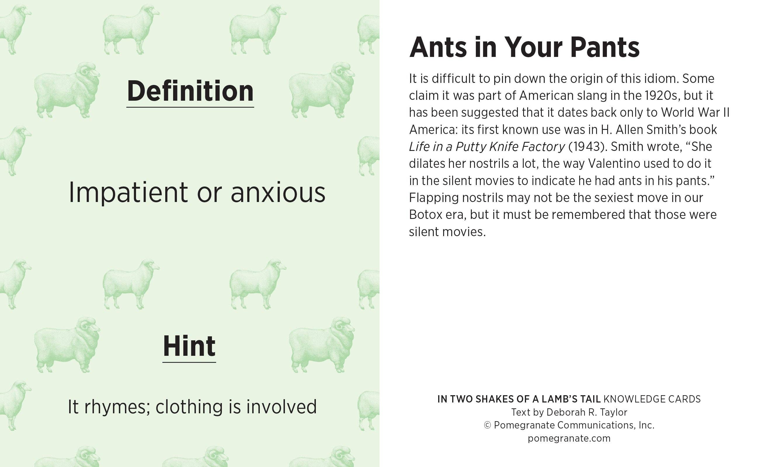 En deux coups de queue d'agneau : un jeu de cartes de connaissances sur des dictons curieux