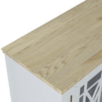 Buffet/meuble d'appoint de cuisine en bois de style vintage - Largeur : 63 pouces