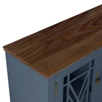 Buffet/meuble d'appoint de cuisine en bois de style vintage - Largeur : 63 pouces