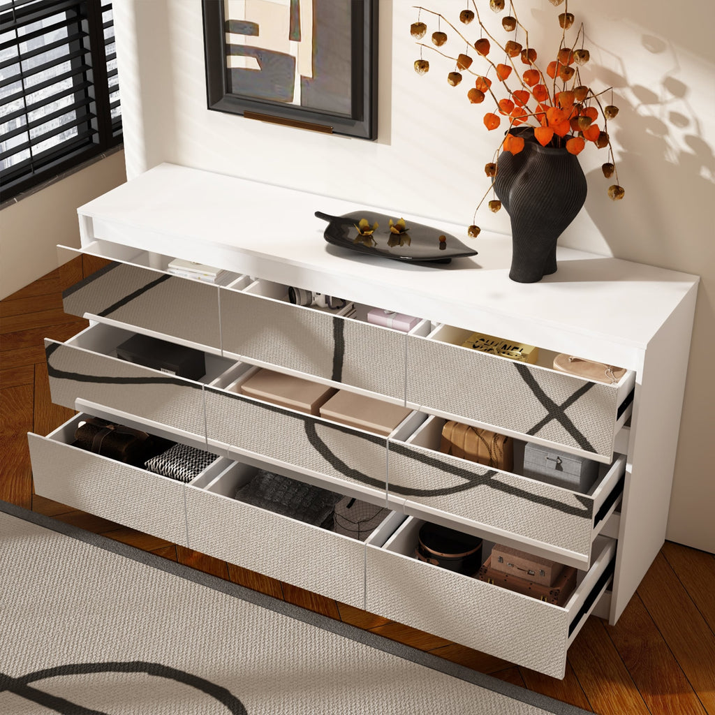 Commode d'appoint 63W à 9 tiroirs pour salon ou chambre