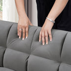 Canapé-lit convertible 3 en 1 en velours 64,96 avec dossier réglable, poche de rangement et capacité de charge de 227 kg