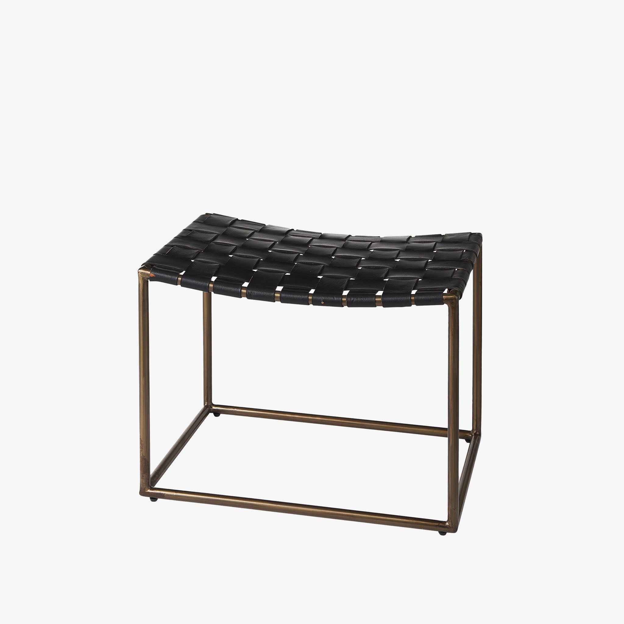 Tabouret Little Stallion avec sangle en cuir noir