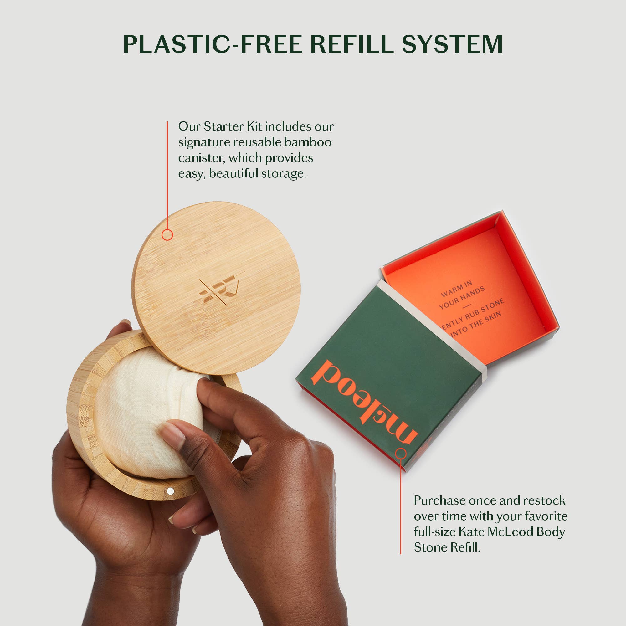 Barre de lotion hydratante intense Kate McLeod Grounding Stone