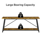 Table console extra longue de 70,9 pouces, style industriel.