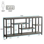 Console de canapé de 70,9 pouces avec rangement, table d'entrée à 3 niveaux pour couloir