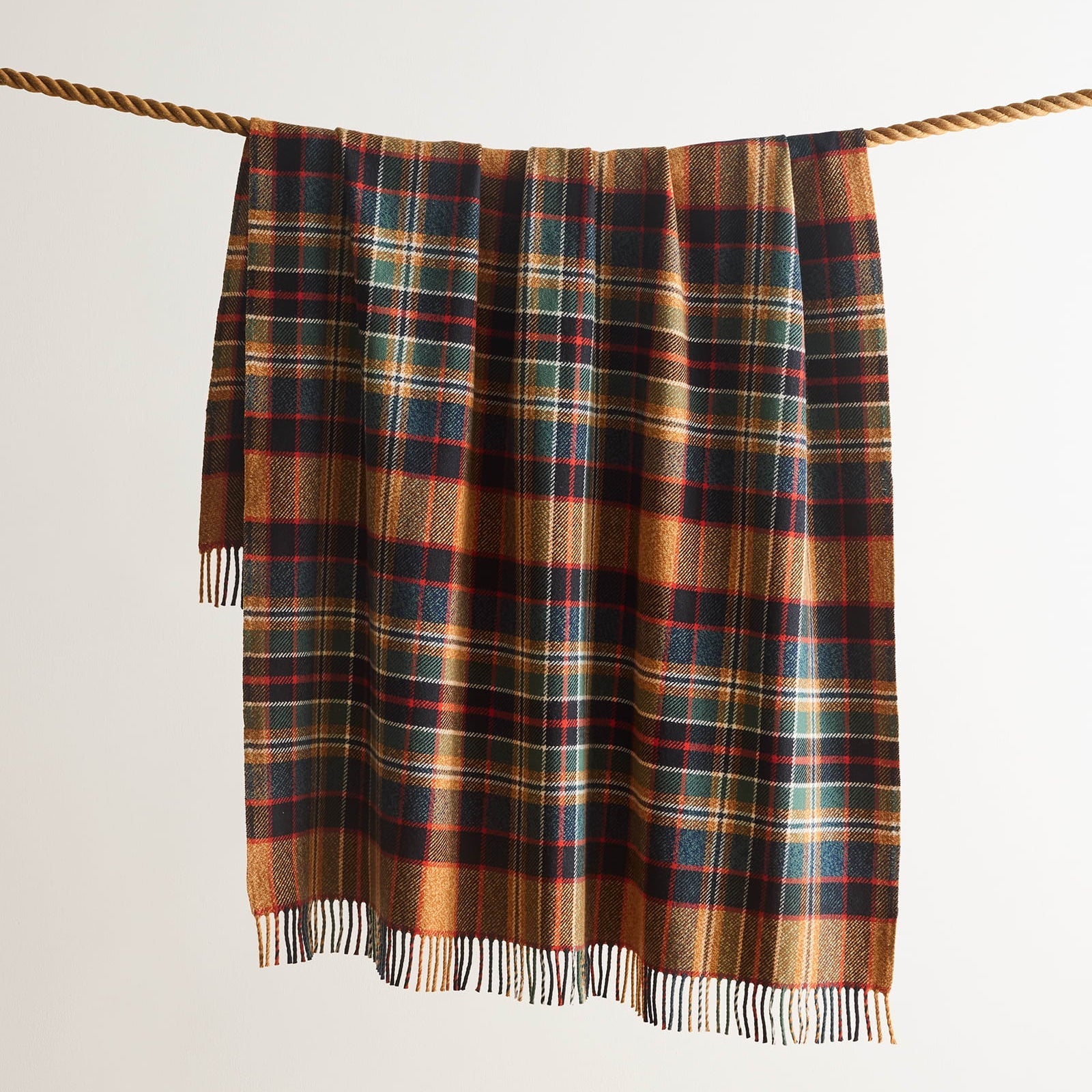 Couverture Pendleton Fireside, coloris Sycamore Gold et vert