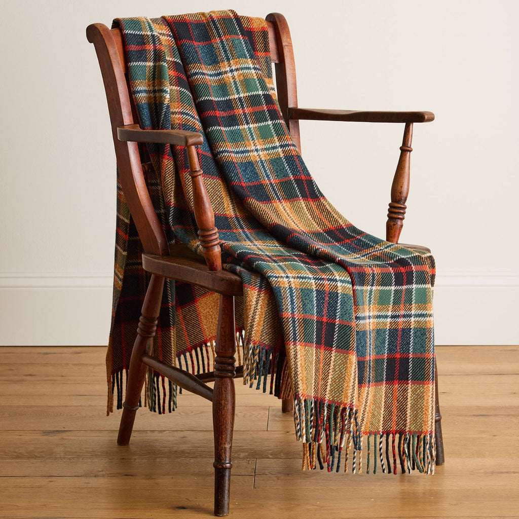 Couverture Pendleton Fireside, coloris Sycamore Gold et vert