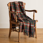 Couverture Pendleton Fireside, coloris vert laurier et rouge