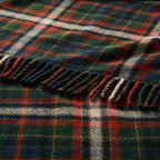Couverture Pendleton Fireside, coloris vert laurier et rouge