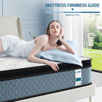 Matelas hybride rafraîchissant en mousse à mémoire de forme, 8 pouces, livré dans une boîte