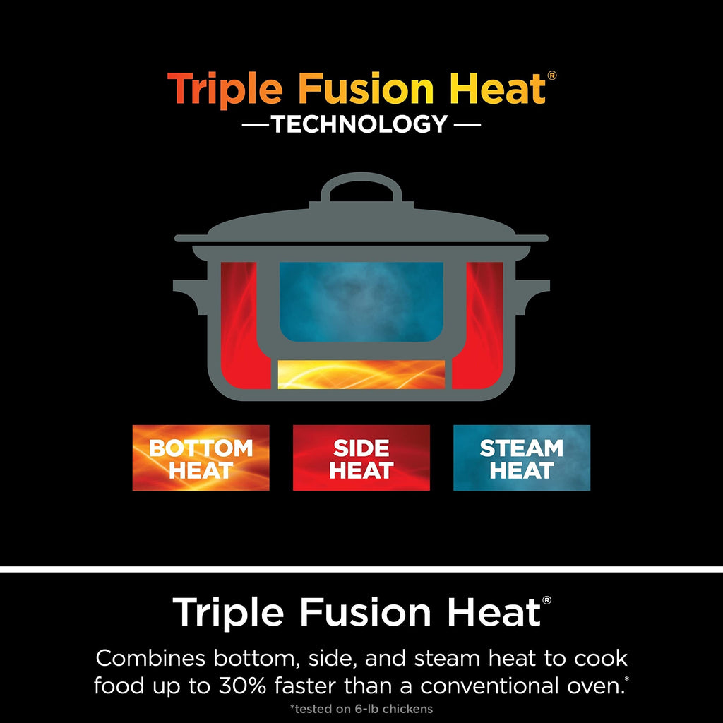 Multicuiseur de 8,5 pintes (environ 8 litres) avec mijoteuse 8 en 1, cocotte, cuiseur vapeur, couvercle en verre, cuillère intégrée et casserole allant au four jusqu'à 260 °C (500 °F).