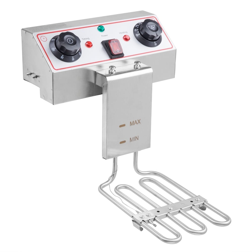 Friteuse à cuve unique en acier inoxydable de 8,5 pintes (8,2 L) avec robinet, puissance maximale de 1700 W et grande poignée