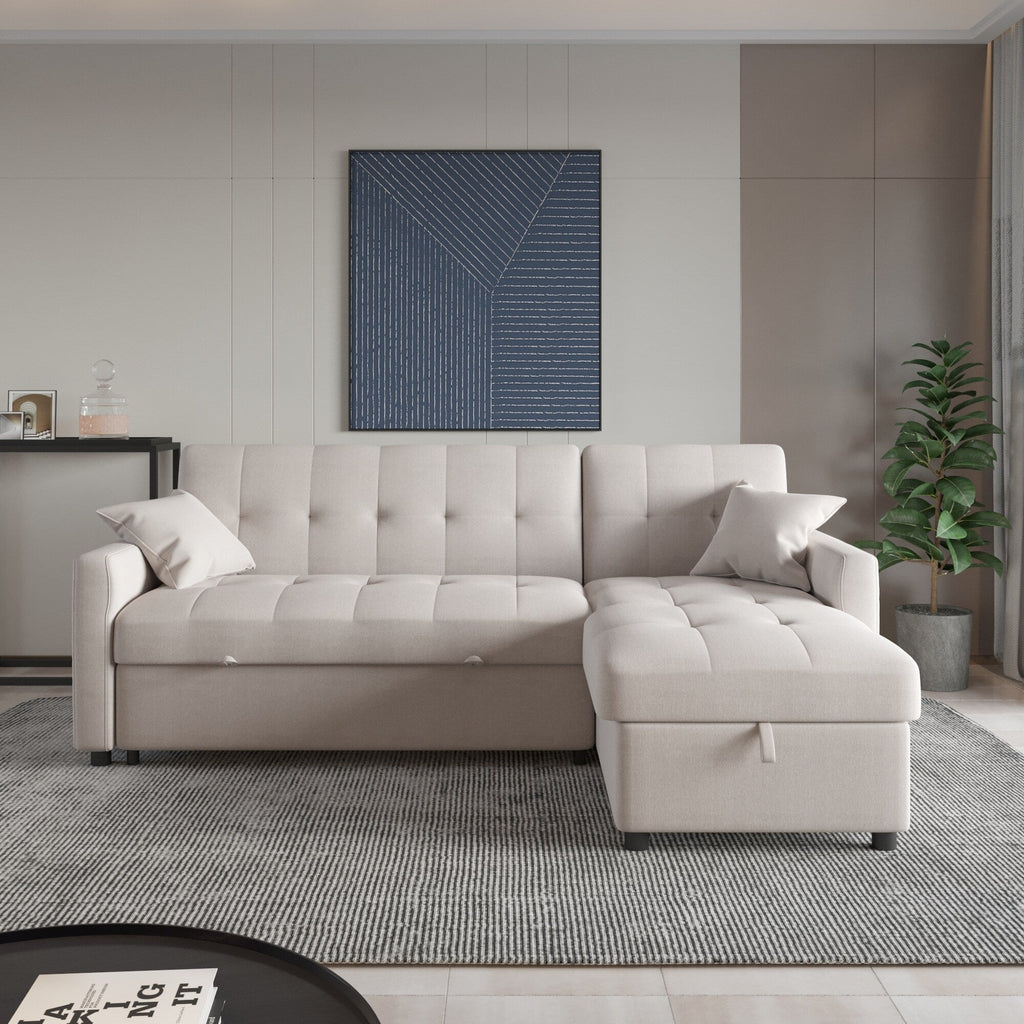 Canapé-lit réversible de 208 cm de large avec méridienne