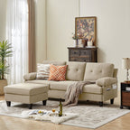 Canapé d'angle en L de 86,22 pouces avec poches de rangement latérales