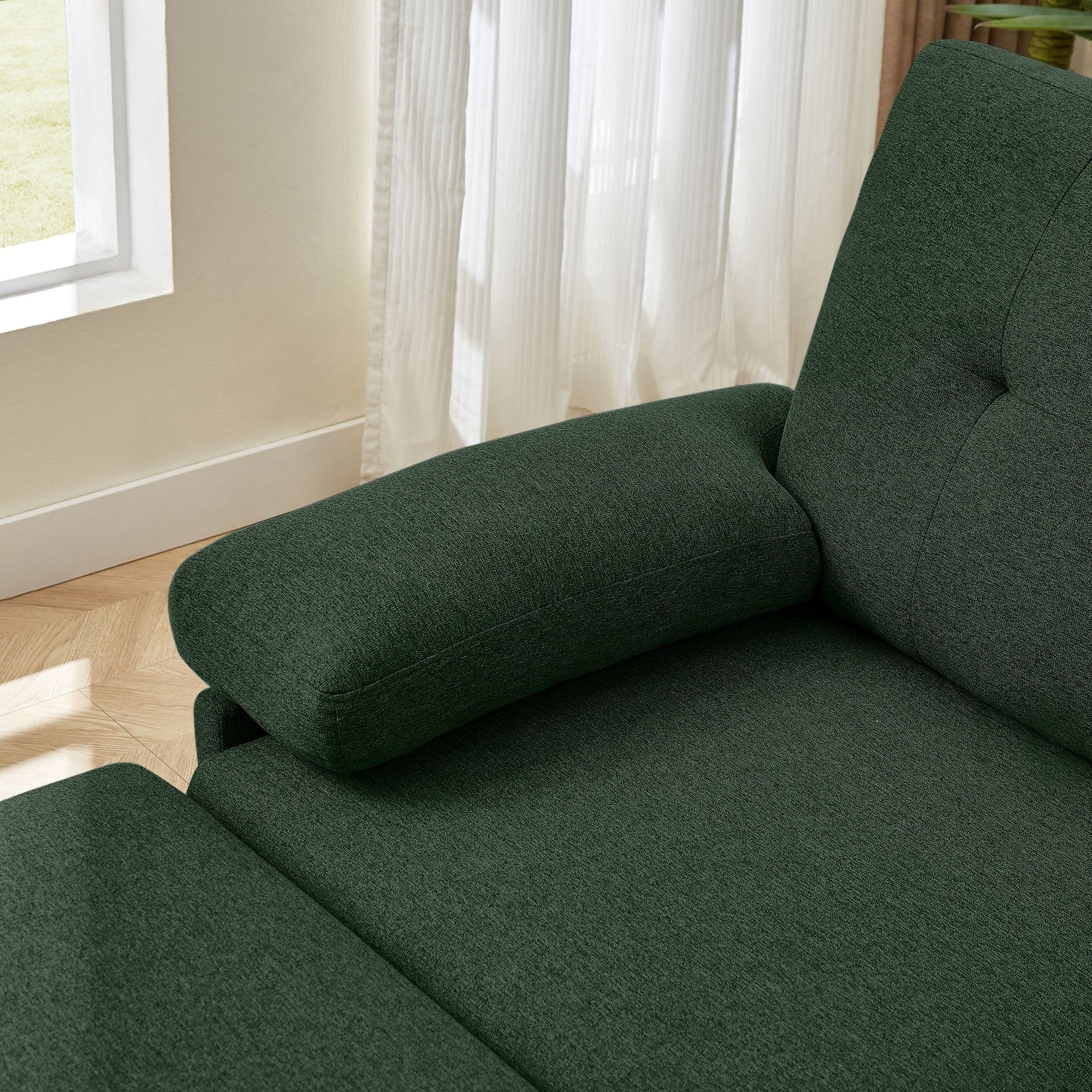 Canapé d'angle en L de 86,22 pouces avec poches de rangement latérales