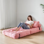 Canapé-lit pliant en velours côtelé, 8 places